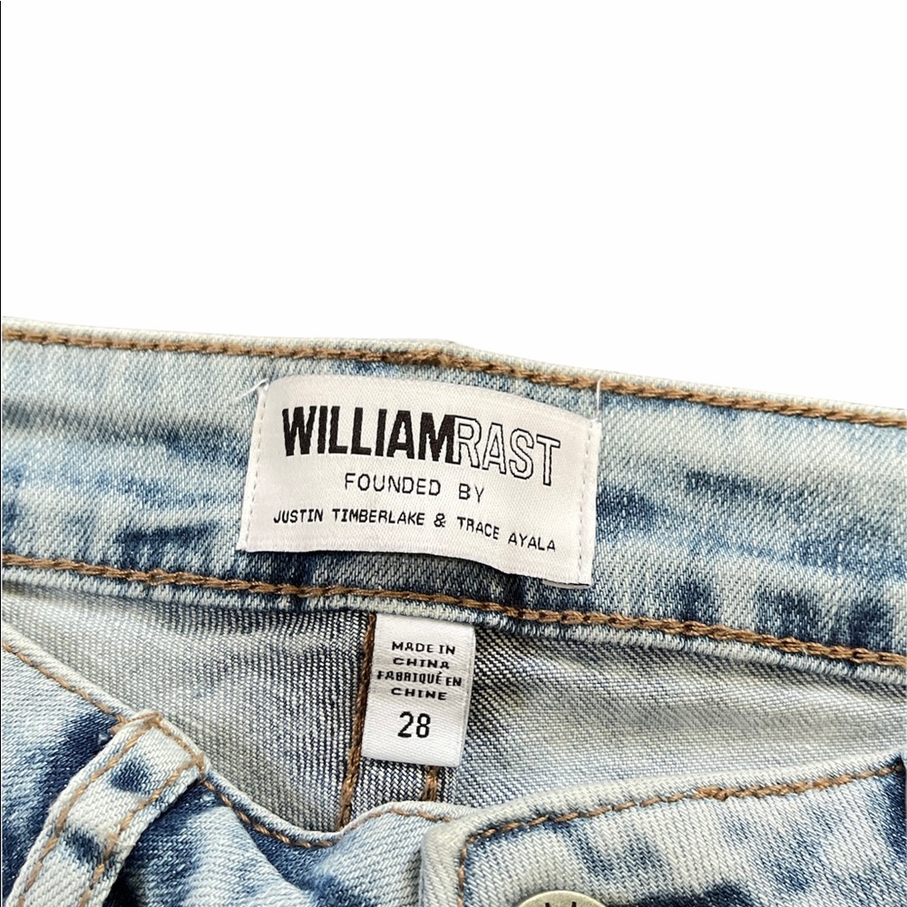 William Rast Ice Washed Fringed Hem Jeans - Picture 6 of 11